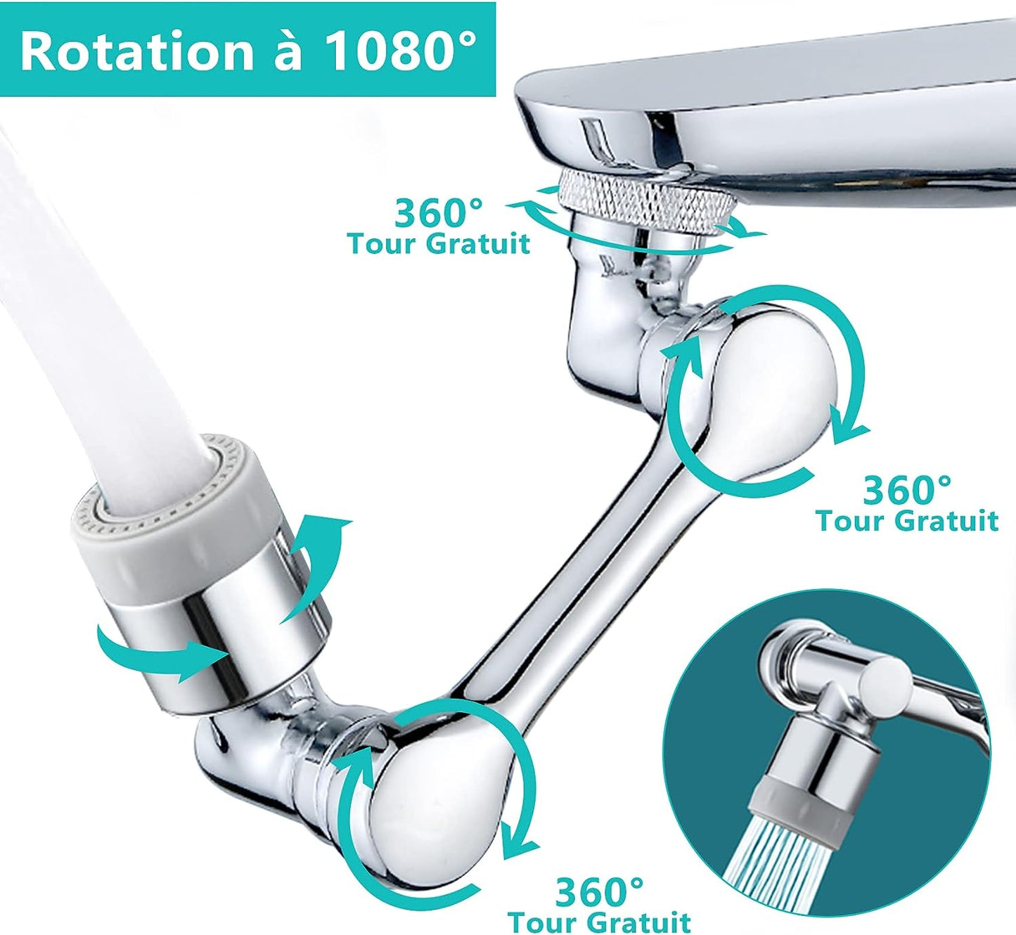 Rallonge De Robinet Pivotante